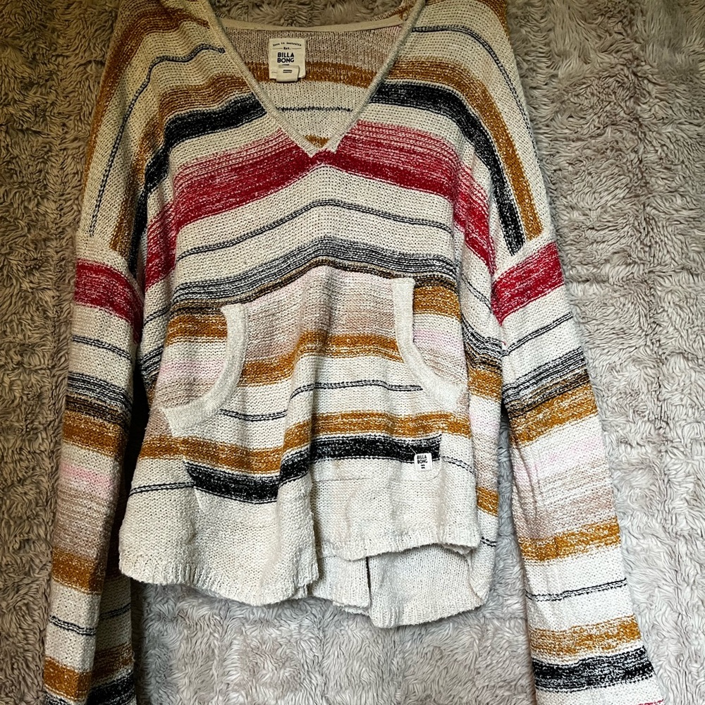 Bell sleeve hooded sweater top